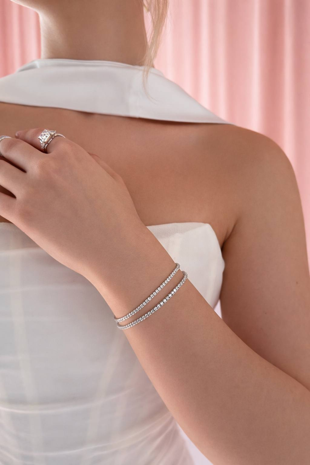 Теннисный браслет с фианитами