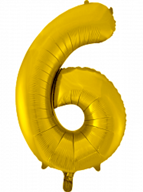 Цифра 6 золото 42" К