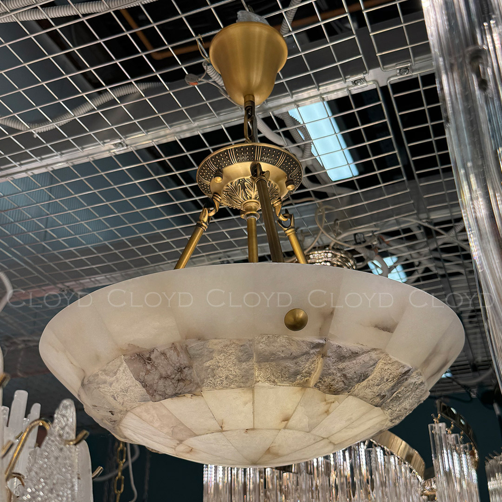 Люстра Cloyd TELEMACH C5 / Ø50 см - алебастр - латунь (арт.12346)