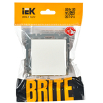 BRITE Выключатель 1-клавишный 10А ВС10-1-0-БрБ белый IEK
