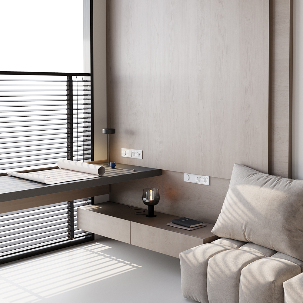 Розетка встраиваемая VOLTUM S70 с заземлением и защитными шторками, 16А, с USB, A+С, (белый глянцевы