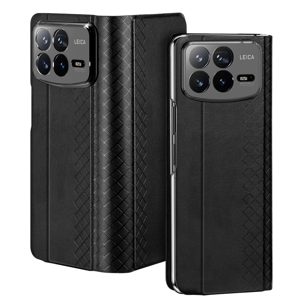Чехол черного цвета с премиальной искусственной кожи от Dux Ducis для Xiaomi Mix Fold 4, серия Bril Series Case