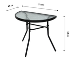 Стол пристенный  арт.SC-096 1 уп.(каркас черн.,столешница стекло) "Garden story"