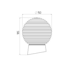 Светильник ЭРА НБП 01-60-004 с наклонным основанием Гранат стекло IP20 E27 max 60Вт D150 шар | Светильники ЖКХ IP20