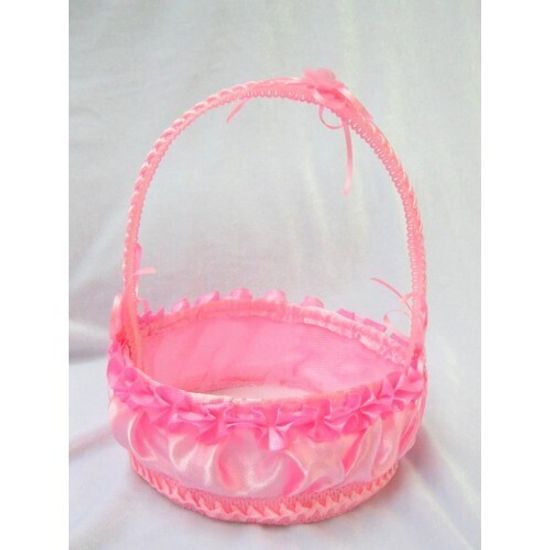 Корзинка свадебная, розовая