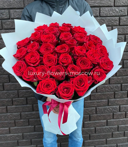 45 красных роз РФ