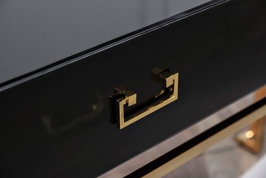 KFG058 Консоль черная 2 ящика  120*42*77см