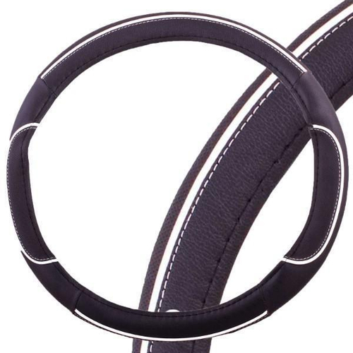 Оплетка руля M Skyway Eco Combo 5 экокожа черно-белая