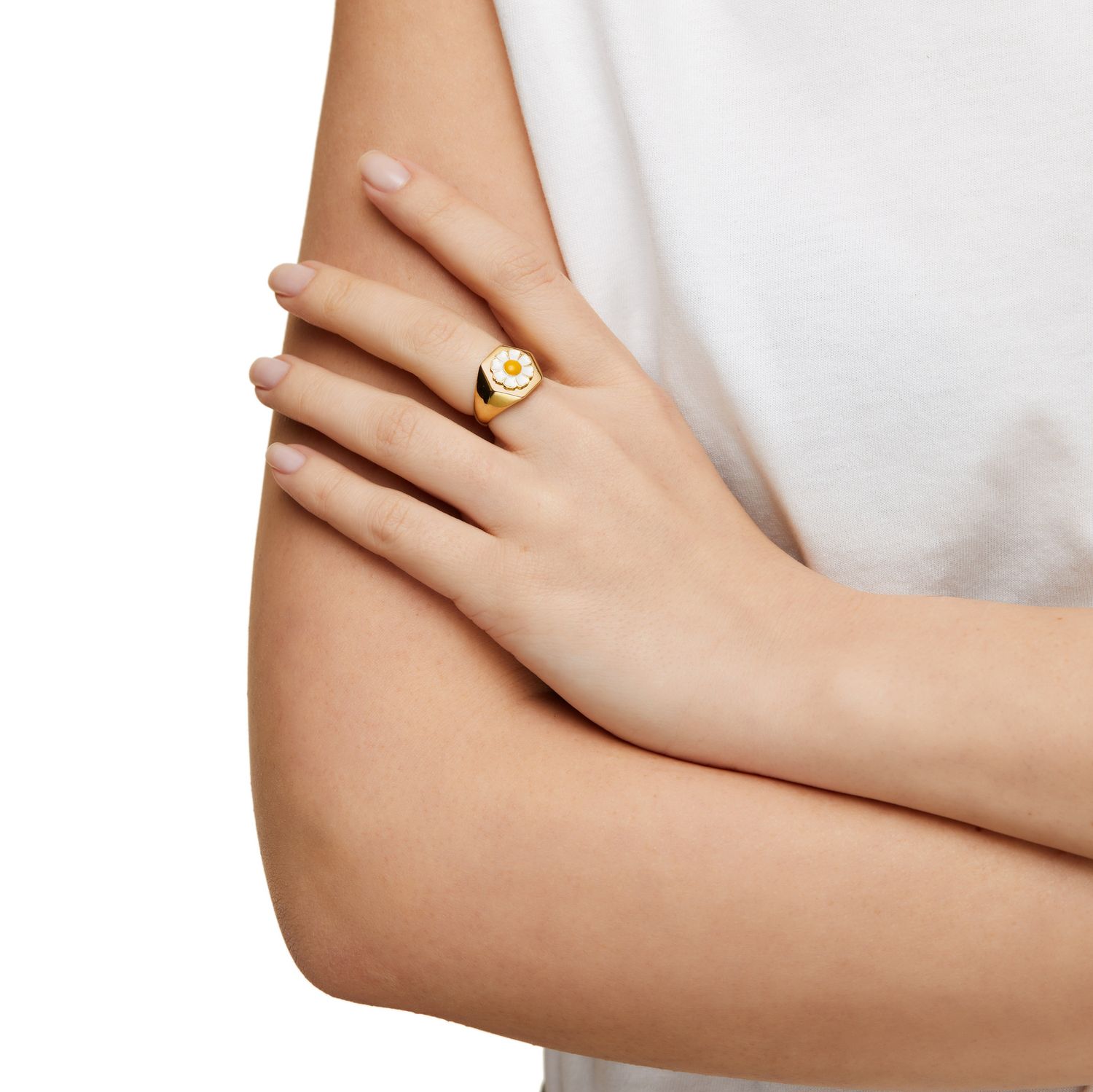 Кольцо Gold Daisy Ring