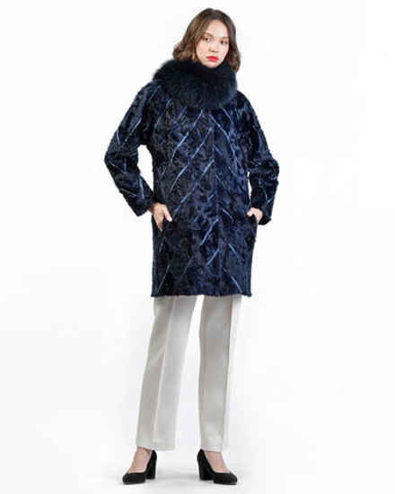 Шуба из меха козы