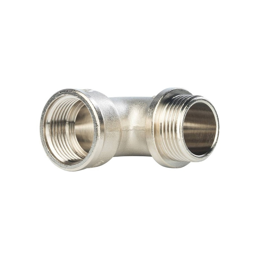Переход с внутренней резьбы на наружную угловой с упором STOUT SFT 0016 - 1" (никелированный)