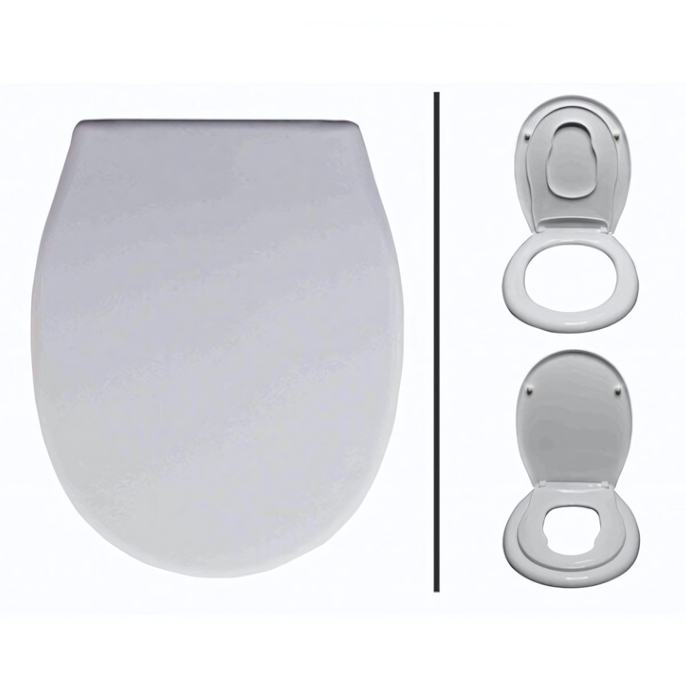 Сиденье для унитаза с детской накладкой "Океан LUX" белое