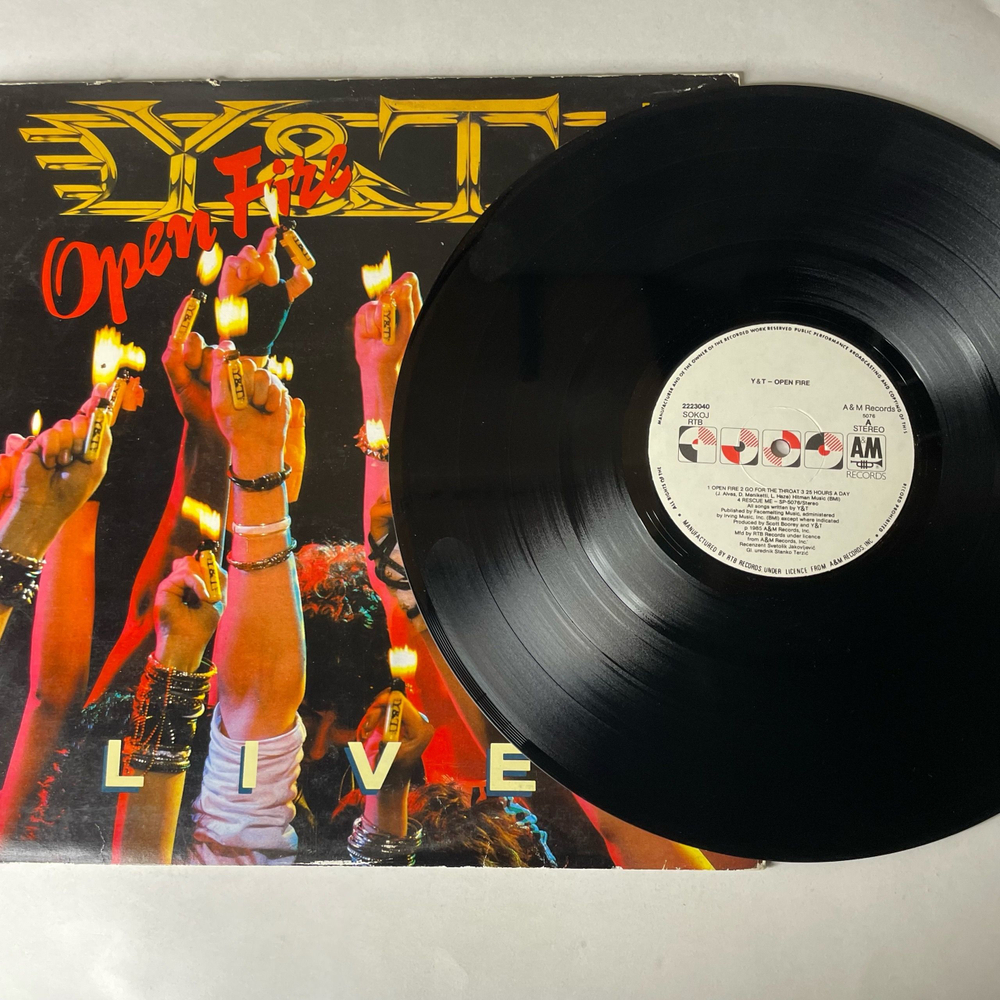 Винтажная виниловая пластинка LP Y and T, Open Fire (Югославия 1985)