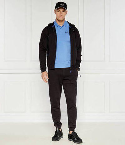 Поло EA7 - голубой(8NPF14 PJVQZ)