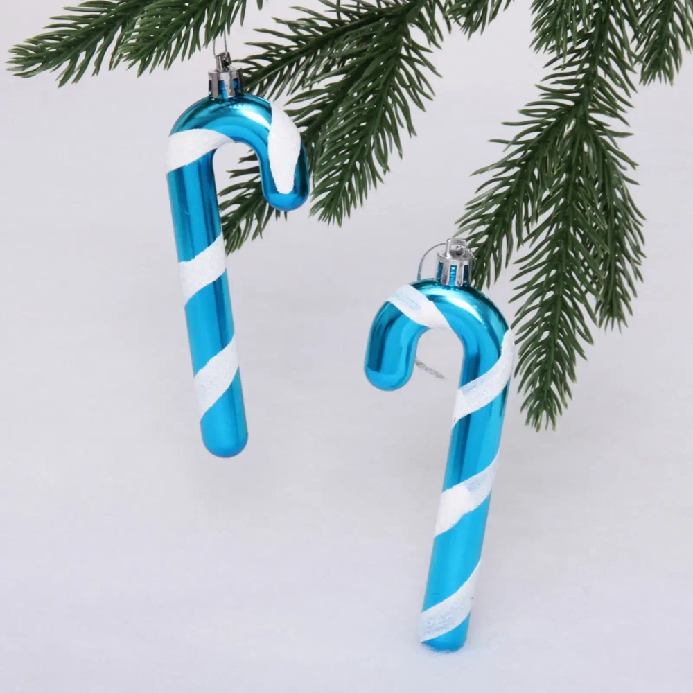 Елочные игрушки «Леденец» 12 см (набор 2 шт), Синий