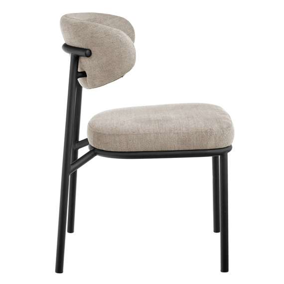 Стул Arvo бежевый шенилл с черными ножками