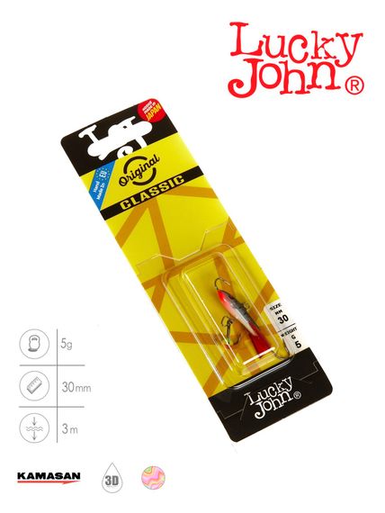 Балансир Lucky John CLASSIC 3 с тр. 30мм/12HRT блистер