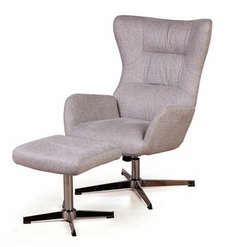 Кресло качалка с оттоманкой ANDREA, серый