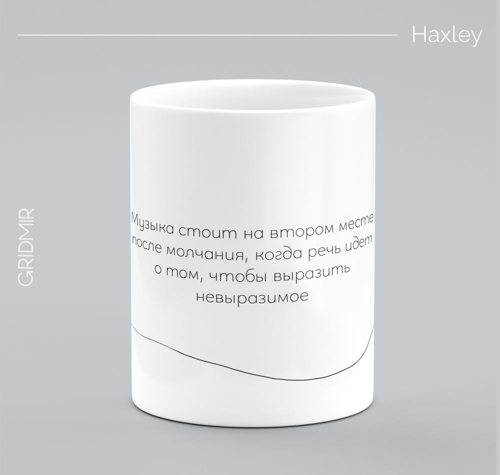 Кружка с принтом минимализм "Хаксли"
