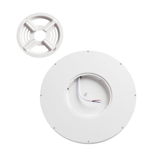 7661/24L MITRA LED SN 090 Светильник пластик/белый LED 24Вт 3000/4000K D300 IP40 OMEGA WHITE