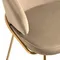 Стул Lime, бежевый микровелюр с золотыми ножками