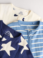 Комбинезон / Cлип для малышей Next E19-566, 3 шт., Синий, Голубой, Бежевый