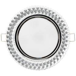 Светильник встраиваемый cо светодиодной подсветкой ЭРА DK LD23 SL/WH под лампу GX53 прозрачный