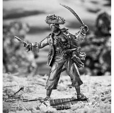 Оловянная фигурка Женщина Пират Бонни Энн. 1700-1782 г.