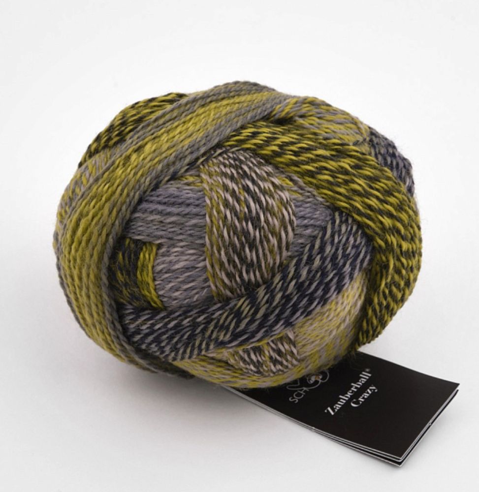 Пряжа Crazy Zauberball (2204/Зеленая неделя), 420м/100гр