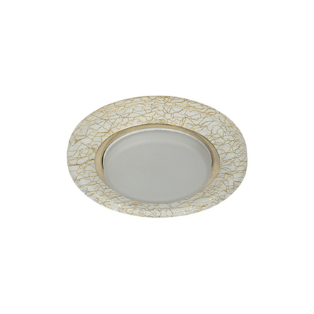 Светильник встраиваемый ЭРА DK80 WH/GD под лампу GX53 белый/золото