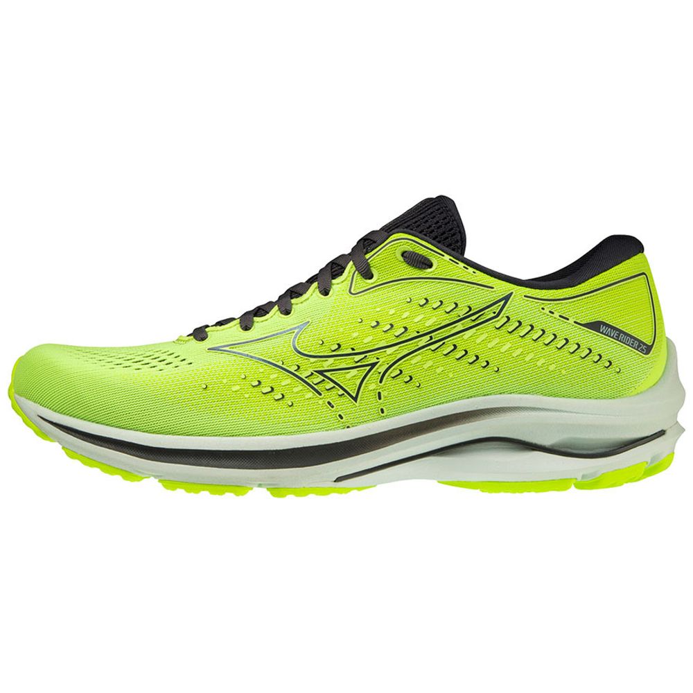 Кроссовки беговые мужские MIZUNO Wave Rider 25 J1GC210315, р.UK10, (рос.43,5), салатовый