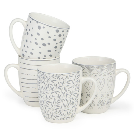 НАБОР КРУЖЕК BRONCO "DREAMS" 4 ШТ. 360 МЛ.