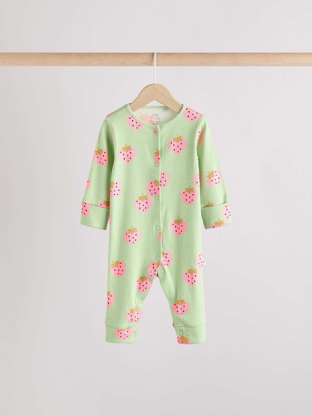 Комбинезон / Cлип для малышей Next E18-347, 3 шт., Светло-зеленый, Бежевый, Розовый