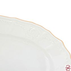 Блюдо овальное Bernadotte Белый узор 26 см