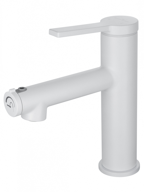 Смеситель для раковины с функцией полоскания WONZON & WOGHAND, Белый матовый (WW-H1017-MW)