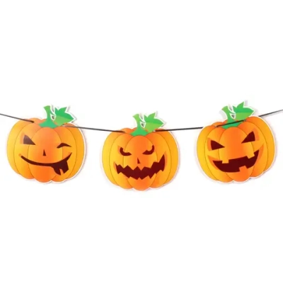 Растяжка бумажная «Helloween - Злые тыквы» 3 м