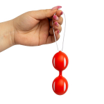 Красные вагинальные шарики 3,7см для укрепления мышц тазового дна Сима-Ленд Оки-Чпоки 9916252