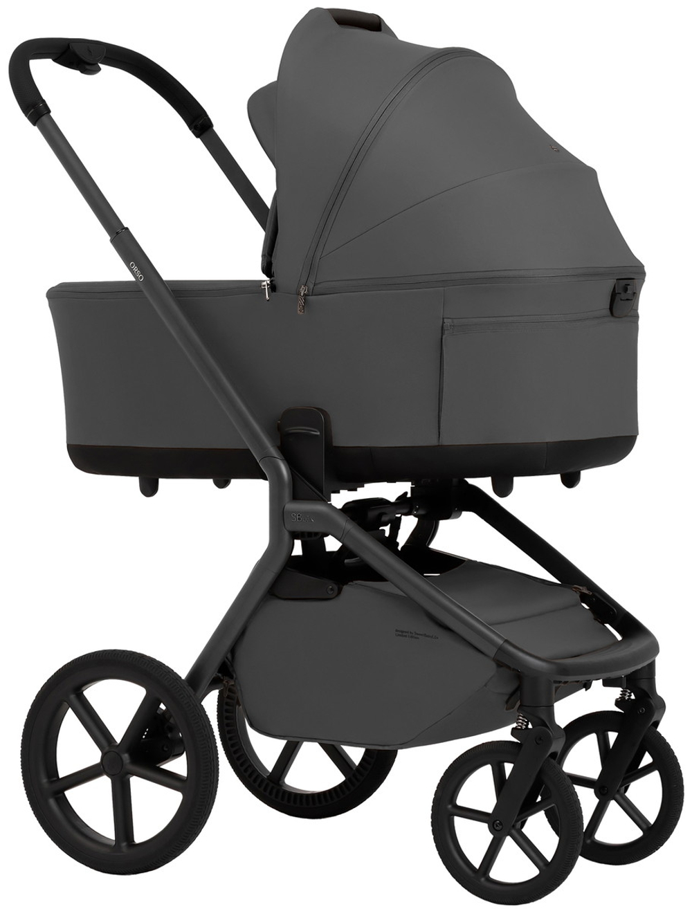 Коляска 4 в 1 Sweet Baby SBL Orso New + автокресло Elegante Plus с базой i-Size ISOFIX DK780 New Dark Grey