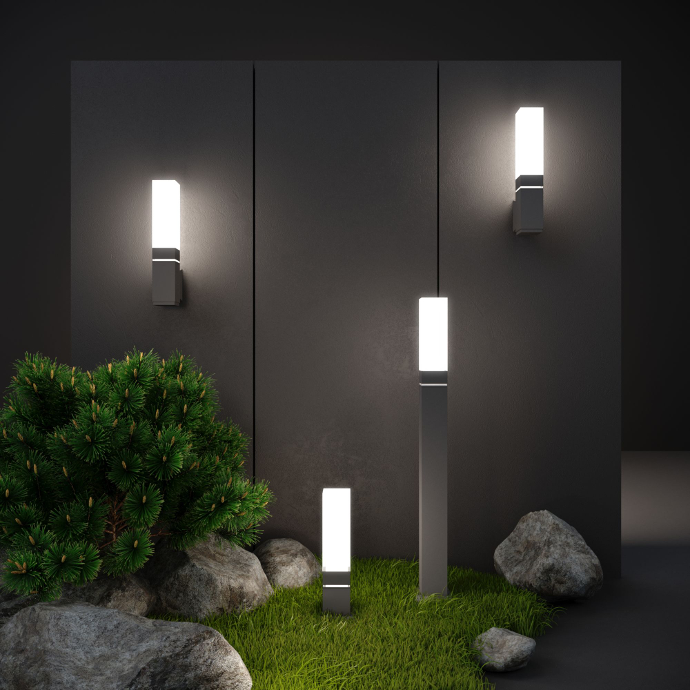 Настенный светодиодный светильник cерый IP54 1534 TECHNO LED