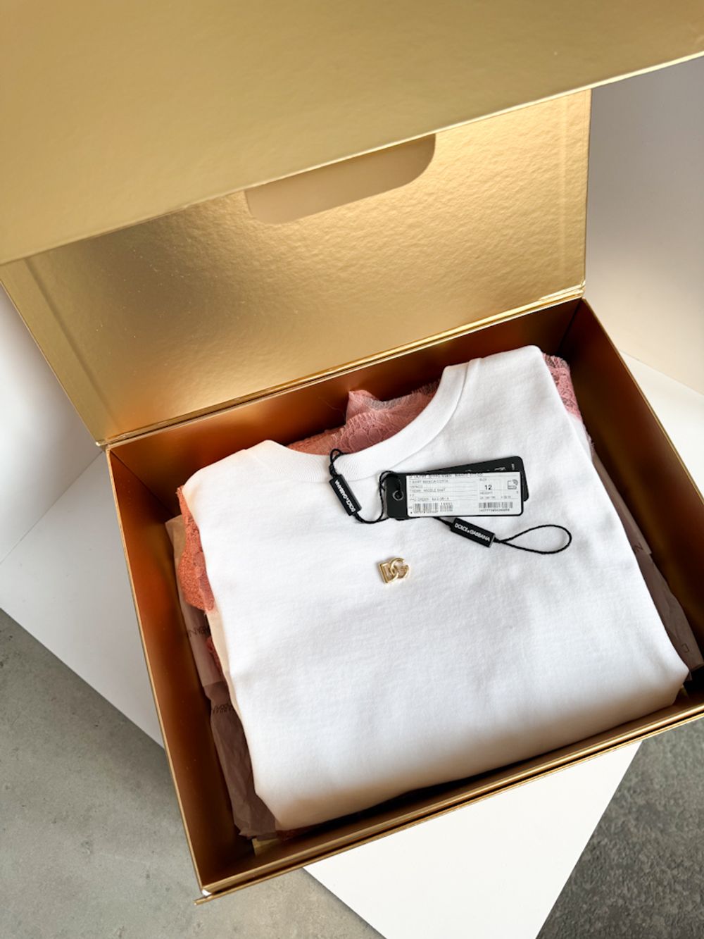 Новый набор платье с шелковым подкладом и футболка Dolce&Gabbana, 146