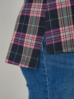 Блузка БЛ-131/клетка-баклажан