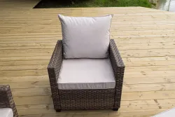 "Бостон" лаунж-зона из искусственного ротанга, цвет соломенный