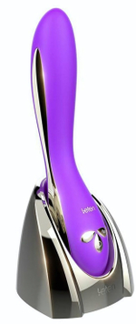 Фиолетовый вибромассажер Alisa с подогревом - 22 см. (Цвет: фиолетовый)