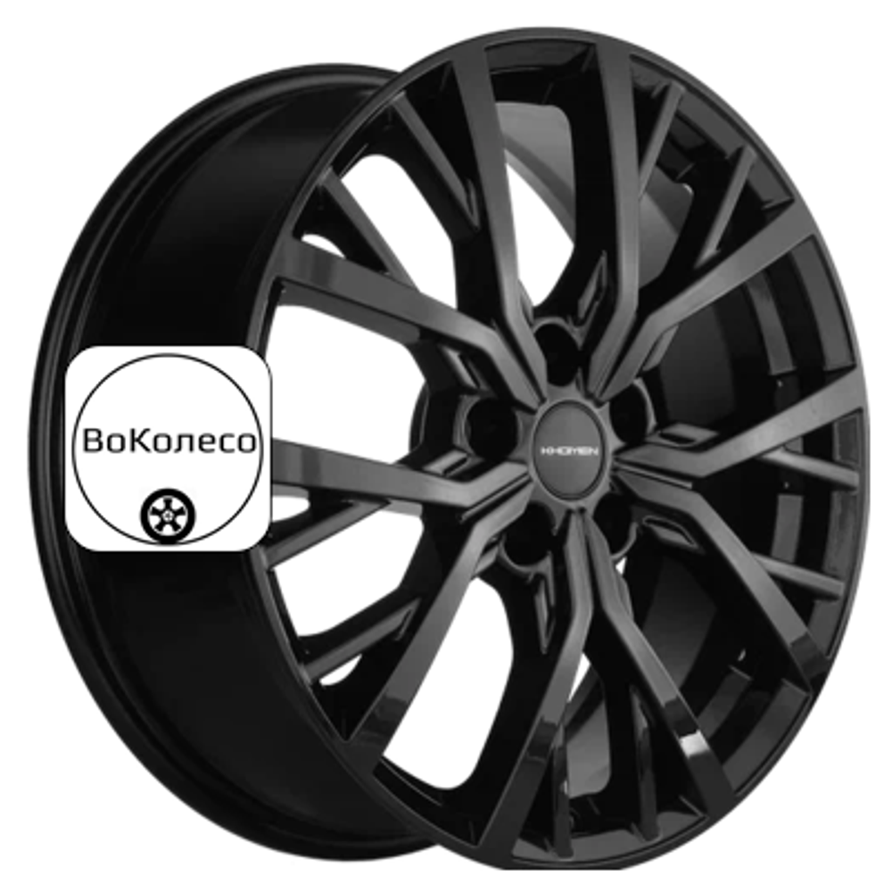 7x18/5x112 ET43 D57,1 KHW1806 (Kodiaq/Tiguan) Black Khomen Wheels