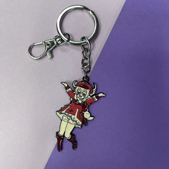 Брелок металлический Кли Геншин Импакт Genshin Impact