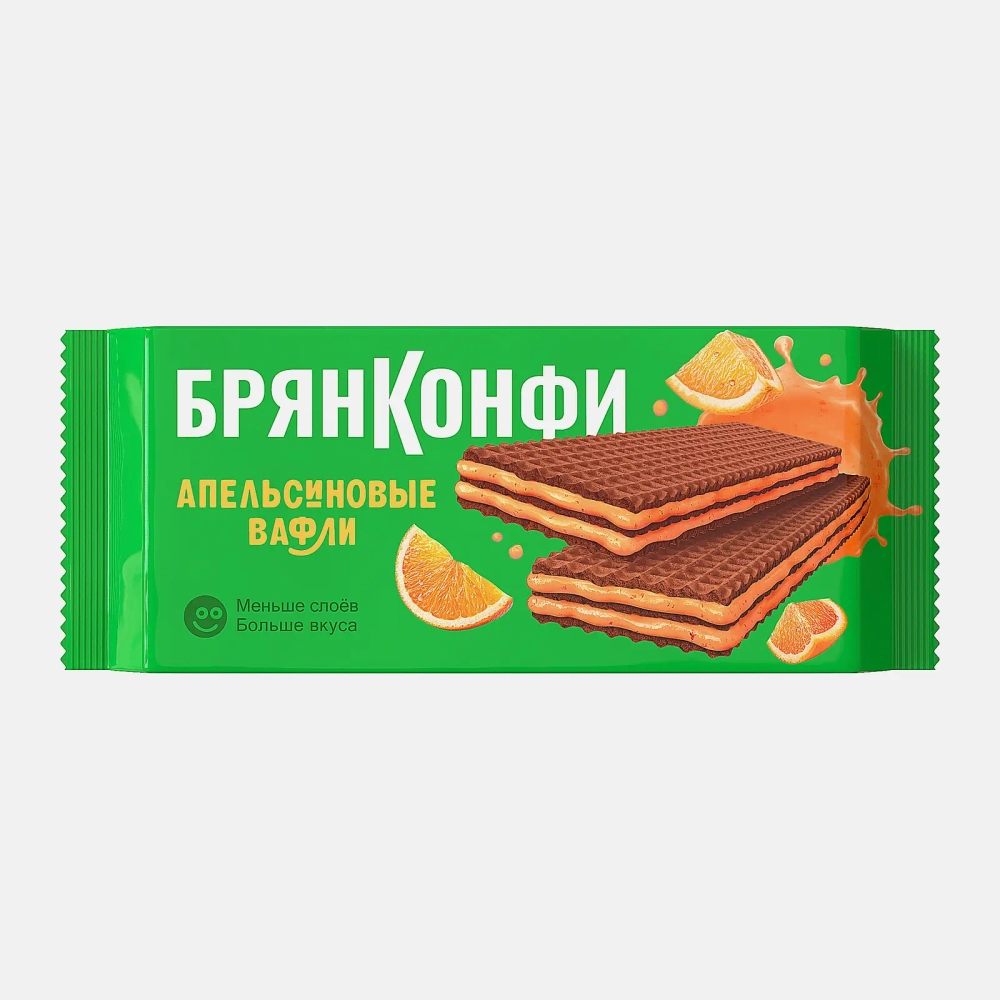 Вафли Брянконфи Апельсиновые 190г