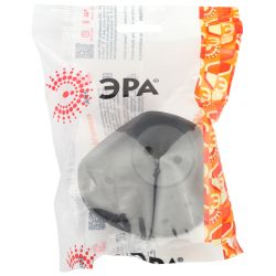 Разветвитель электрический ЭРА SPx-3-B на 3 розетки без заземления 10А черный