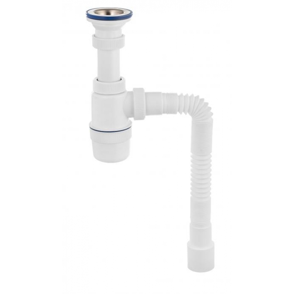 СИФОН WIRQUIN ЭЛИТ С УДЛИН.ВЫПУСКОМ НЕРЖ.ЧАШКОЙ D70ММ 30986142