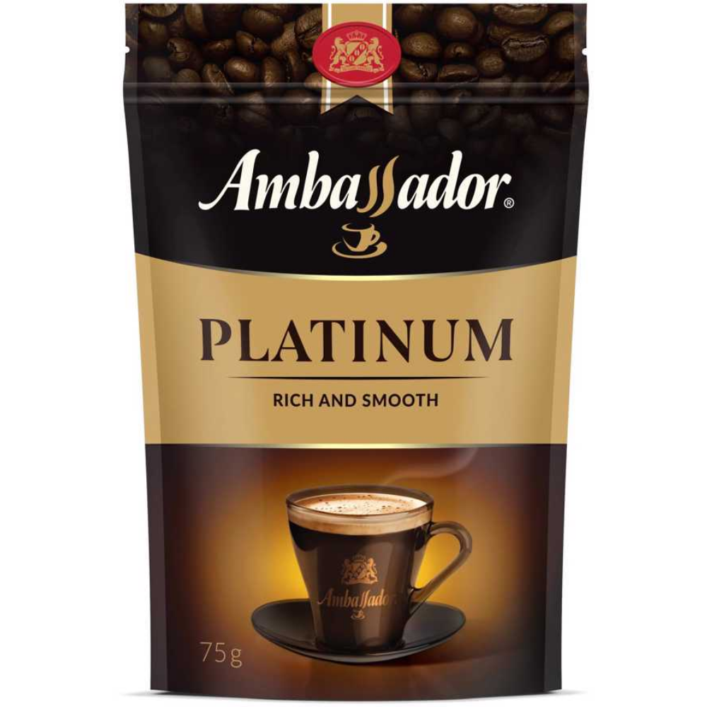 Кофе растворимый Ambassador Platinum 75 гр м/уп