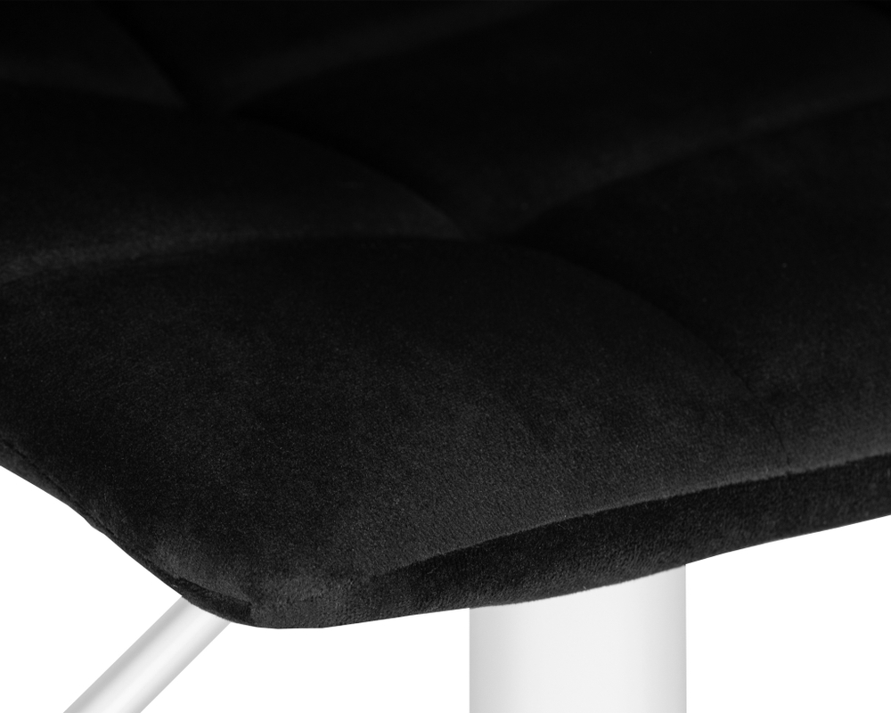 Стул барный DOBRIN TAILOR WHITE, черный велюр (MJ9-101)